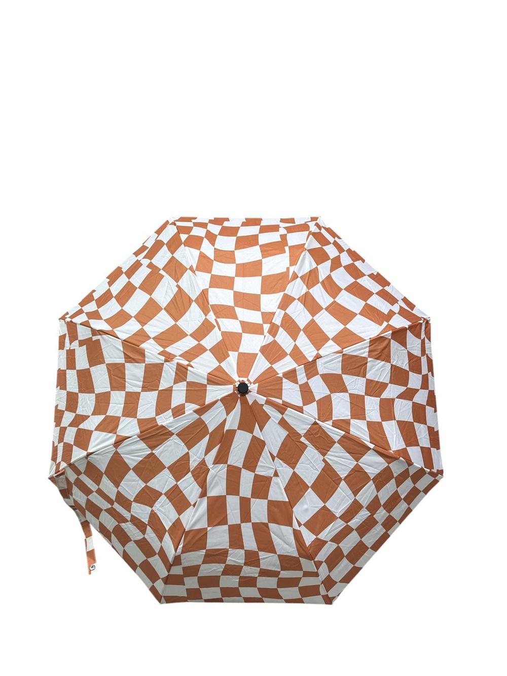 Original Duckhead Checkerboard Umbrella in Beige and Orange